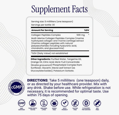 Rho Nutrition Liposomal CollagenPeptides-High-Absorption LiquidCollagen Supplement -Sup!