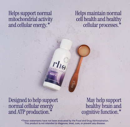 Rho Nutrition Liposomal NAD+-LiquidSupplement Designed to Help supportAbsorption-Active